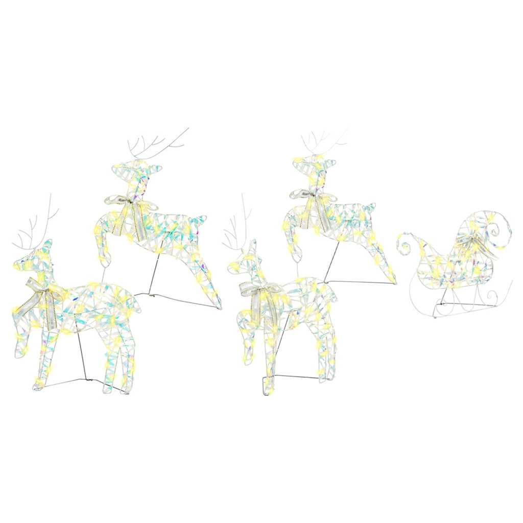 LED Reinsdyr med 40 LED 5 pcs Flerfarget PET