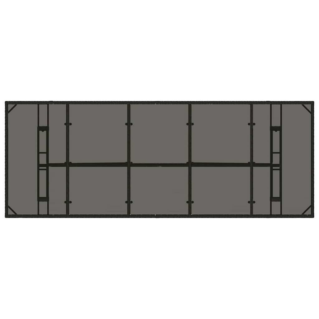 Hage Spisegruppe 9 pcs Svart Poly rattan