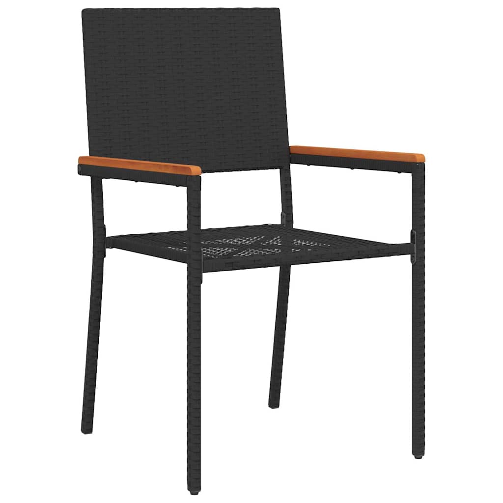 Hage Spisegruppe 11 pcs Svart Poly rattan