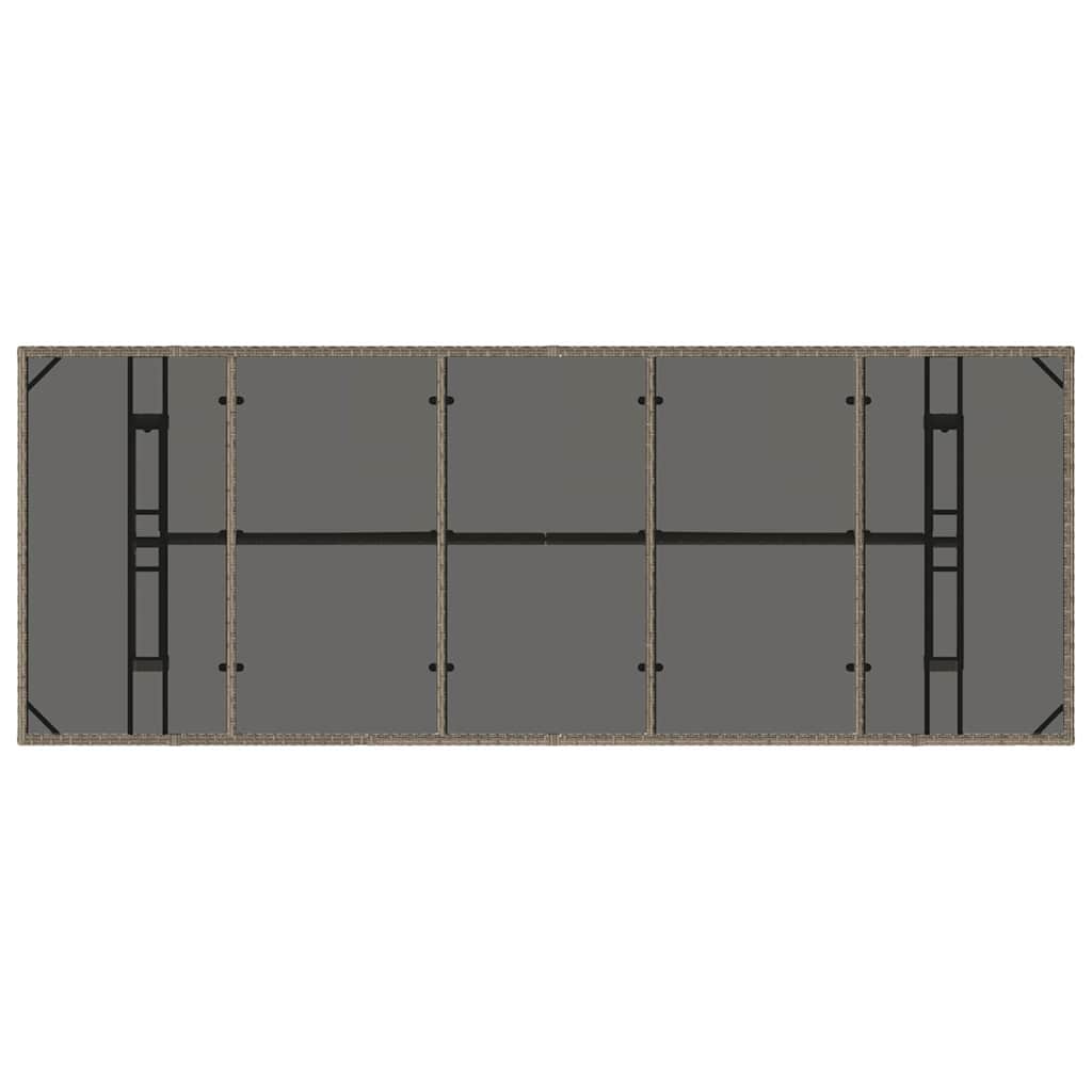 Hage Spisegruppe 11 pcs Grå Stor Poly Rotting