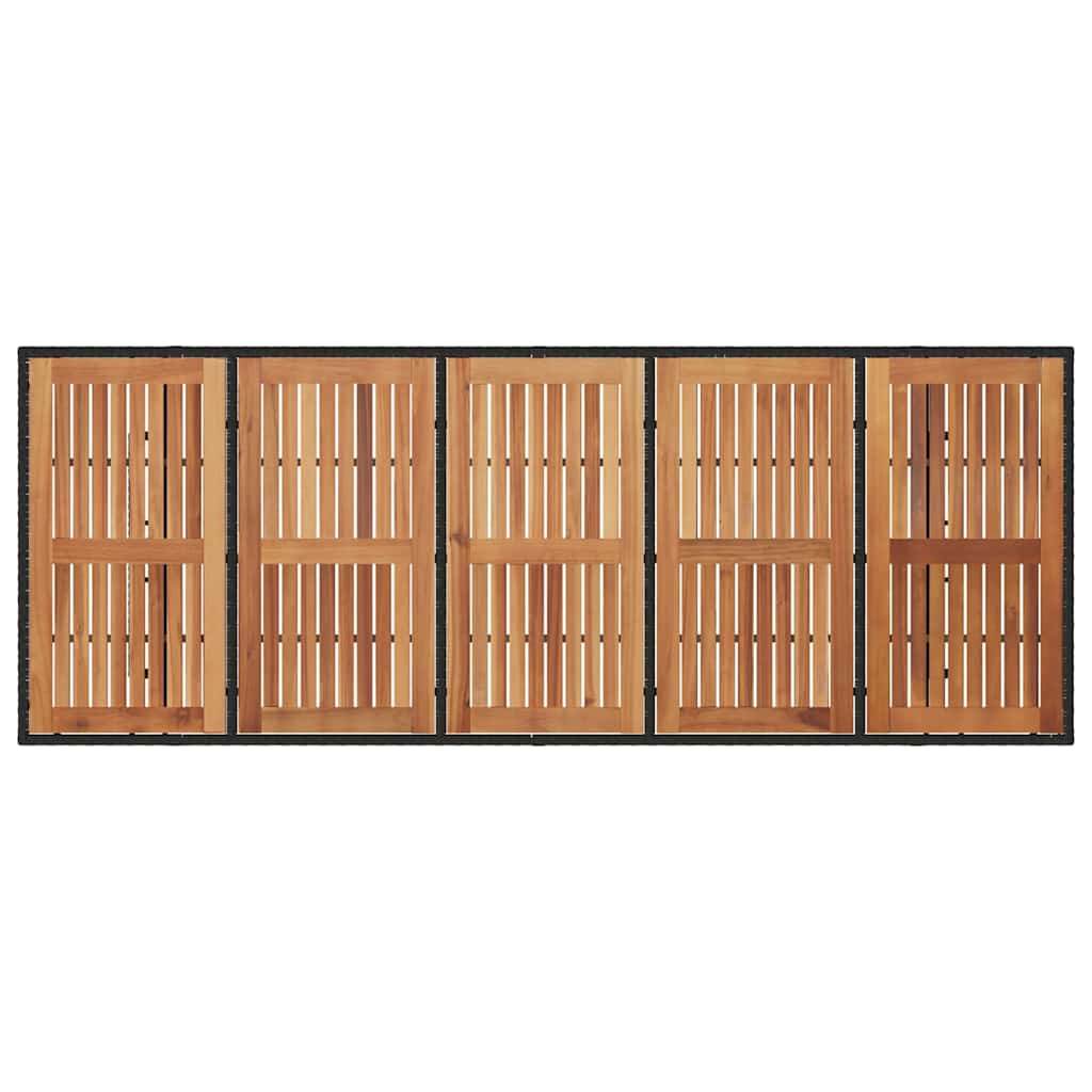 Hage Spisegruppe 11 pcs Svart 240 x 90 x 75 cm polyrotting