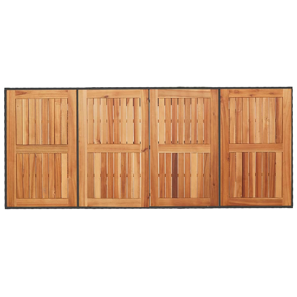 Hage Spisegruppe 7 pcs Svart 190 x 80 x 75 cm polyrotting