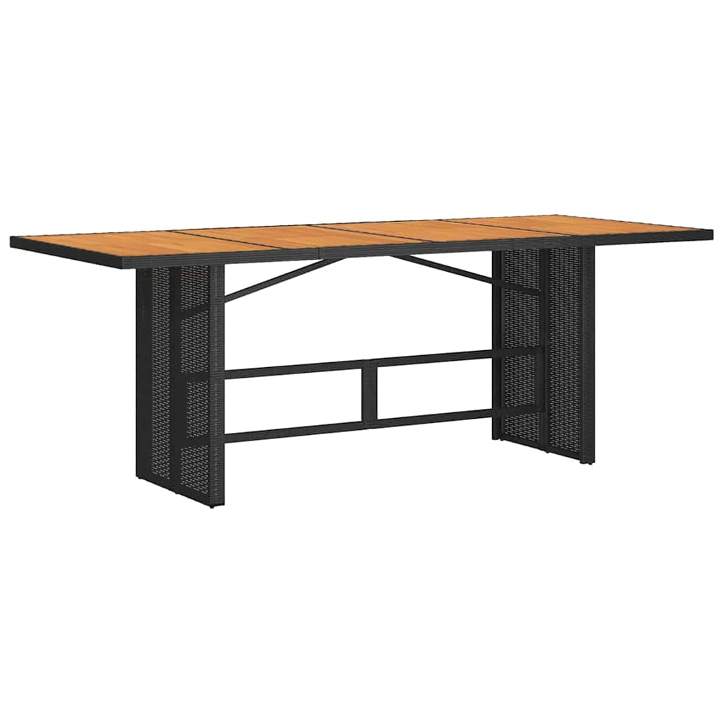 Hage Spisegruppe 9 pcs Svart og Brun 190 x 80 x 75 cm