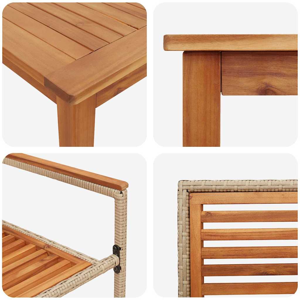 Hage Spisegruppe 7 pcs Beige Poly rattan