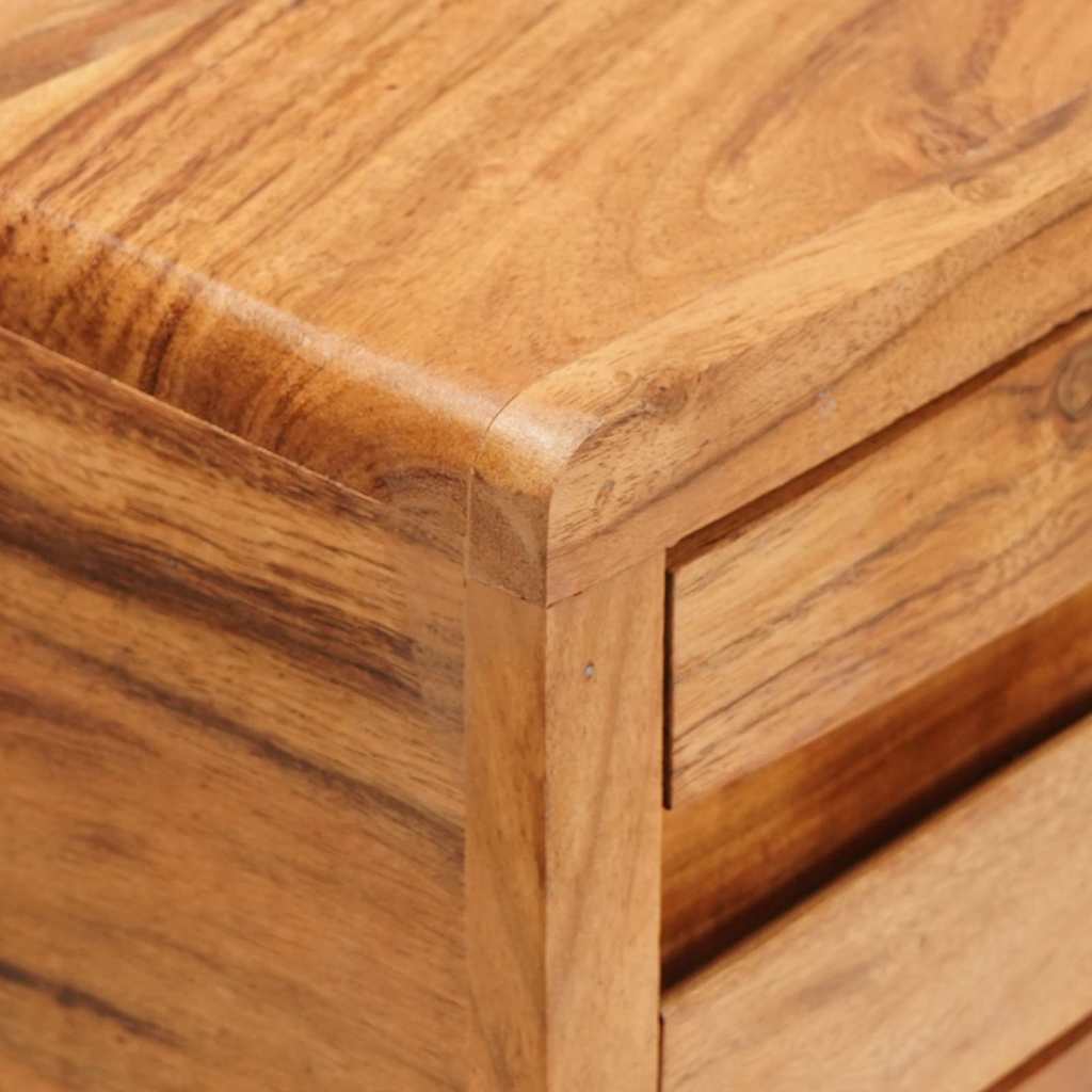 Konsollbord med skuff Brun 110 x 30 x 80 cm Solid akasietre