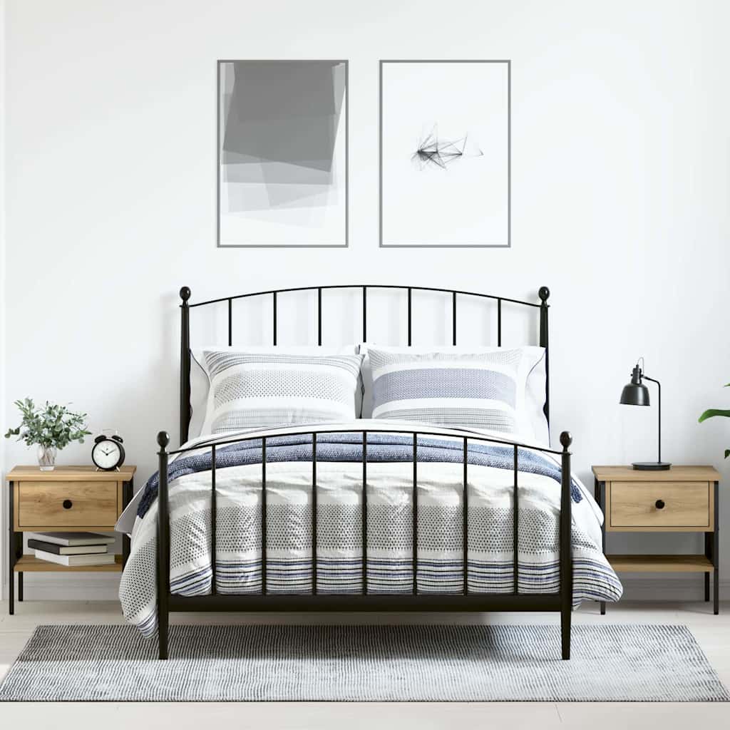 Nattbord med skuff 2 pcs artisan eik 40 x 42 x 45 cm