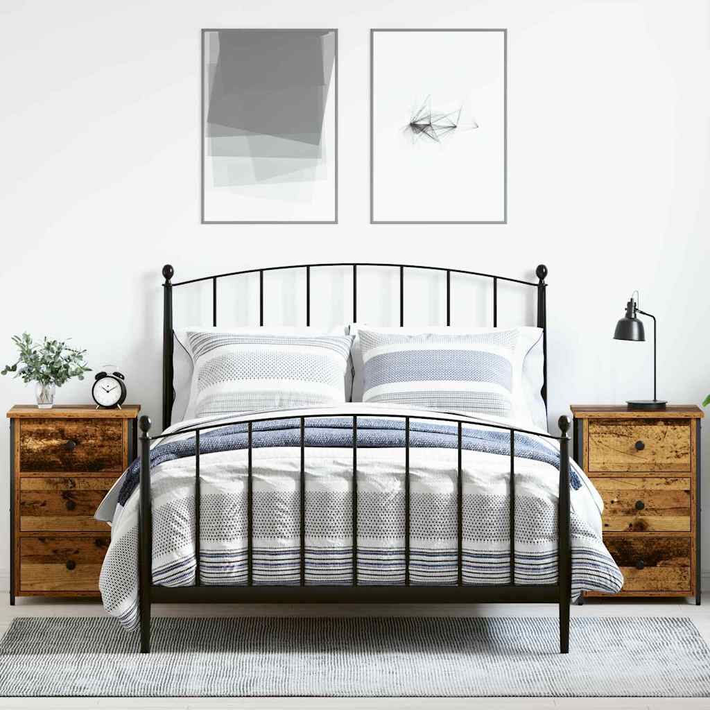 Nattbordskap med skuff Brun Massiv Reclaim Tre