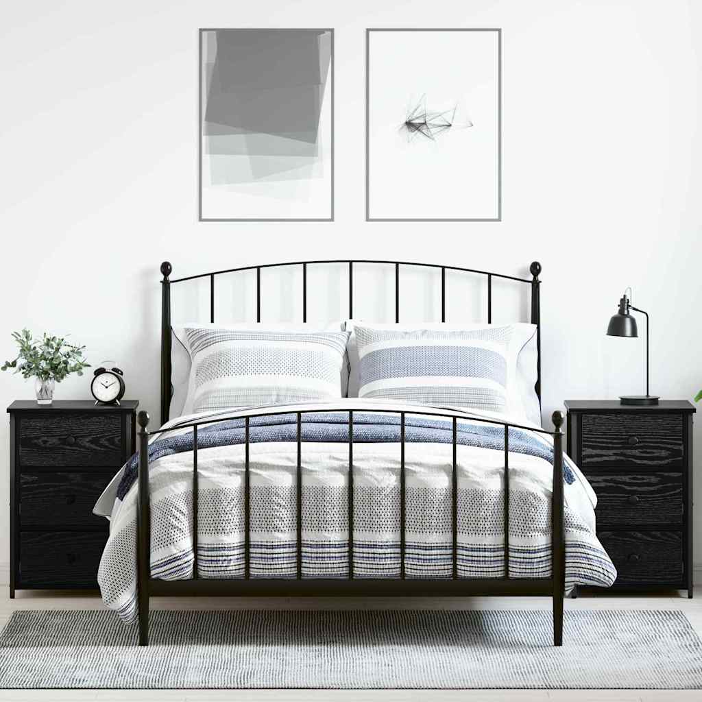 Nattbordskap med skuff Svart Massiv Reclaim Tre