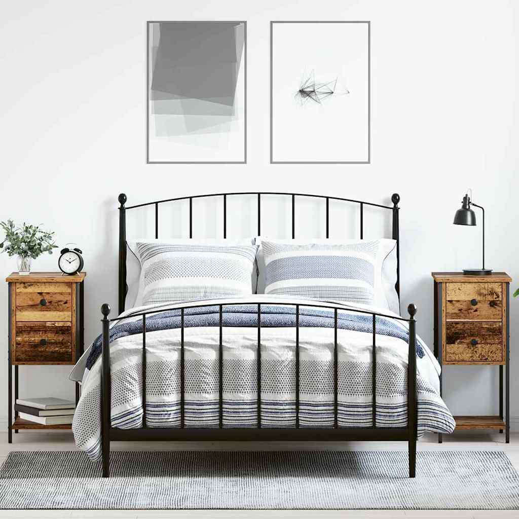 Nattbordskap 2 pcs Gammelt tre 32 x 42 x 70 cm Konstruert tre