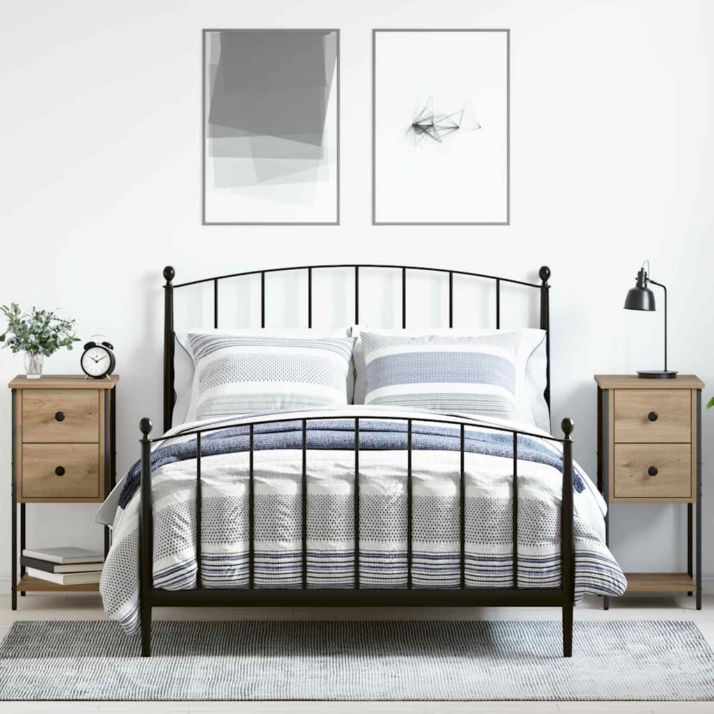 Nattbordskap 2 pcs artisan eik 32 x 42 x 70 cm Konstruert tre