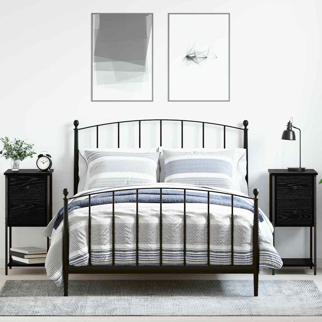 Nattbordskap 2 pcs Svart eik 32 x 42 x 70 cm Konstruert tre