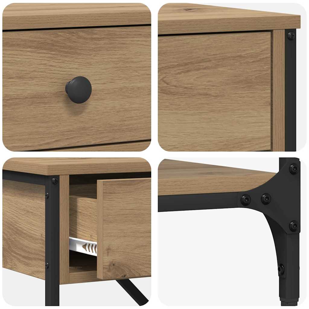 Konsollbord Artisan Eik 100x34.5x75 cm Konstruert Tre