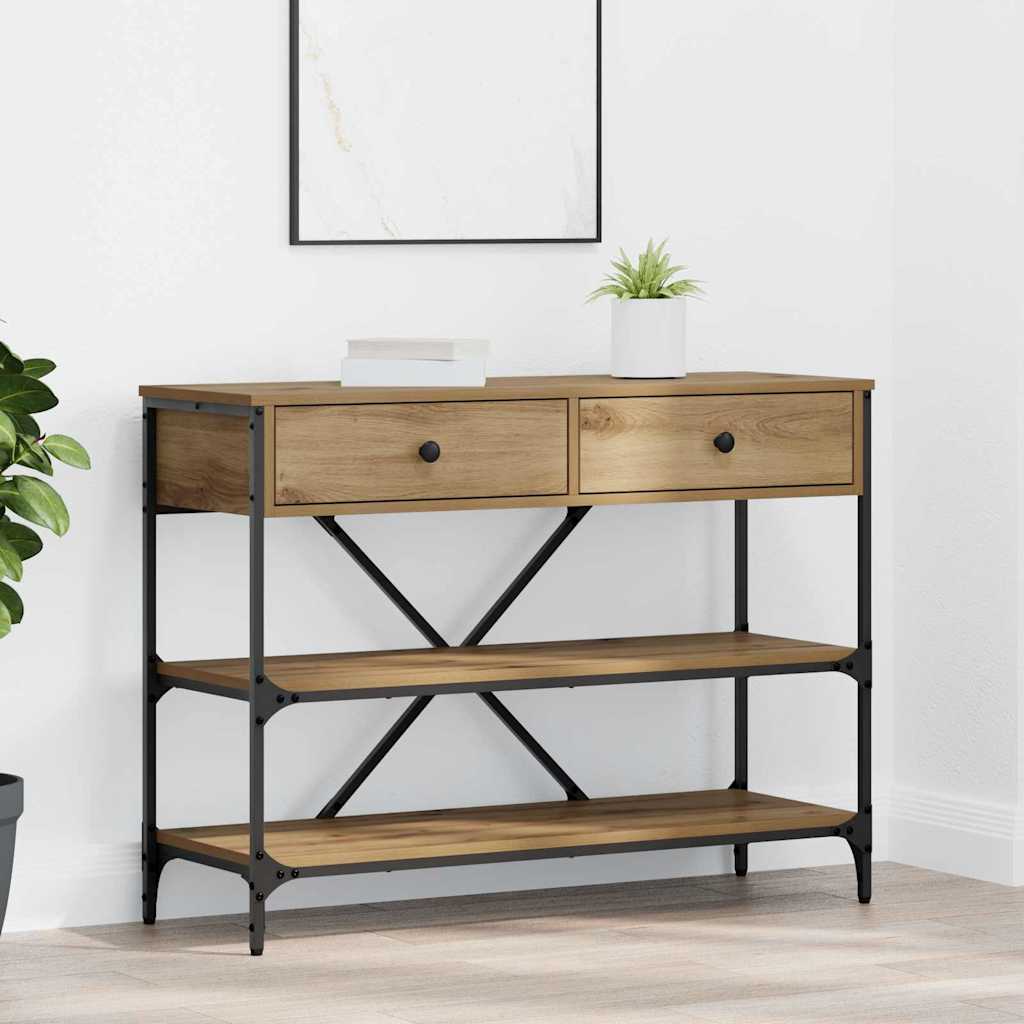 Konsollbord Artisan Eik 100x34.5x75 cm Konstruert Tre