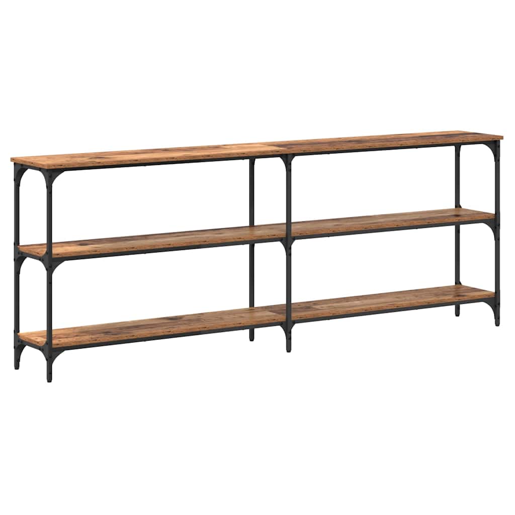 Konsollbord Gamle tre 200 x 29 x 75 cm Ingeniørtre og metall