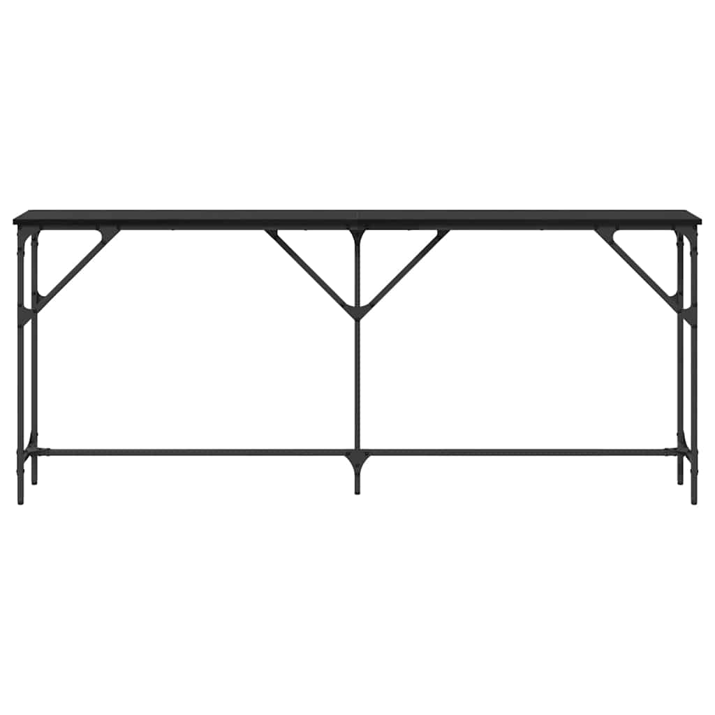 Konsollbord Svart Eik 180x23x75 cm Ingeniørtre