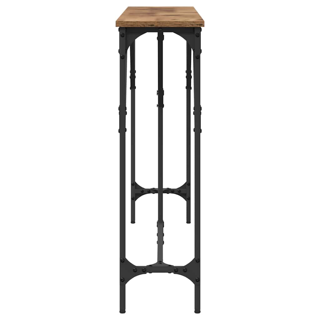 Konsollbord Gamle tre 140 x 23 x 75 cm Ingeniørtre og metall