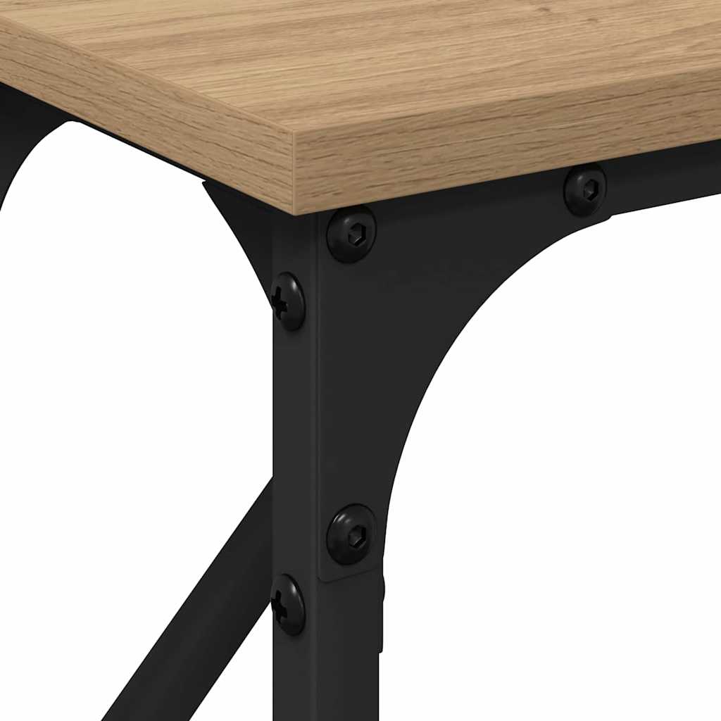 Konsollbord artisan eik 140 x 23 x 75 cm Ingeniørtre og metall