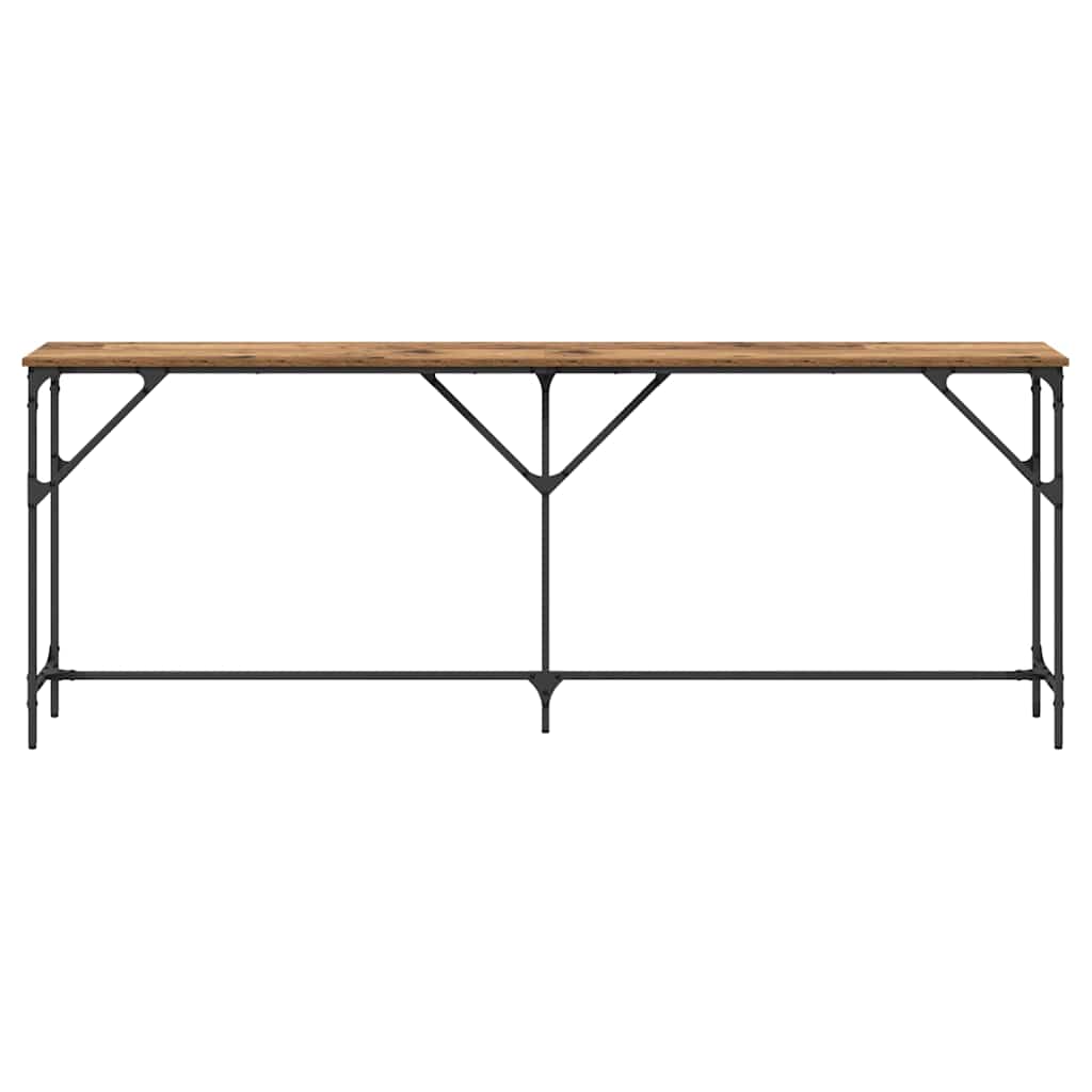 Konsollbord Gammelt Tre 200x29x75 cm Konstruksjonsbord
