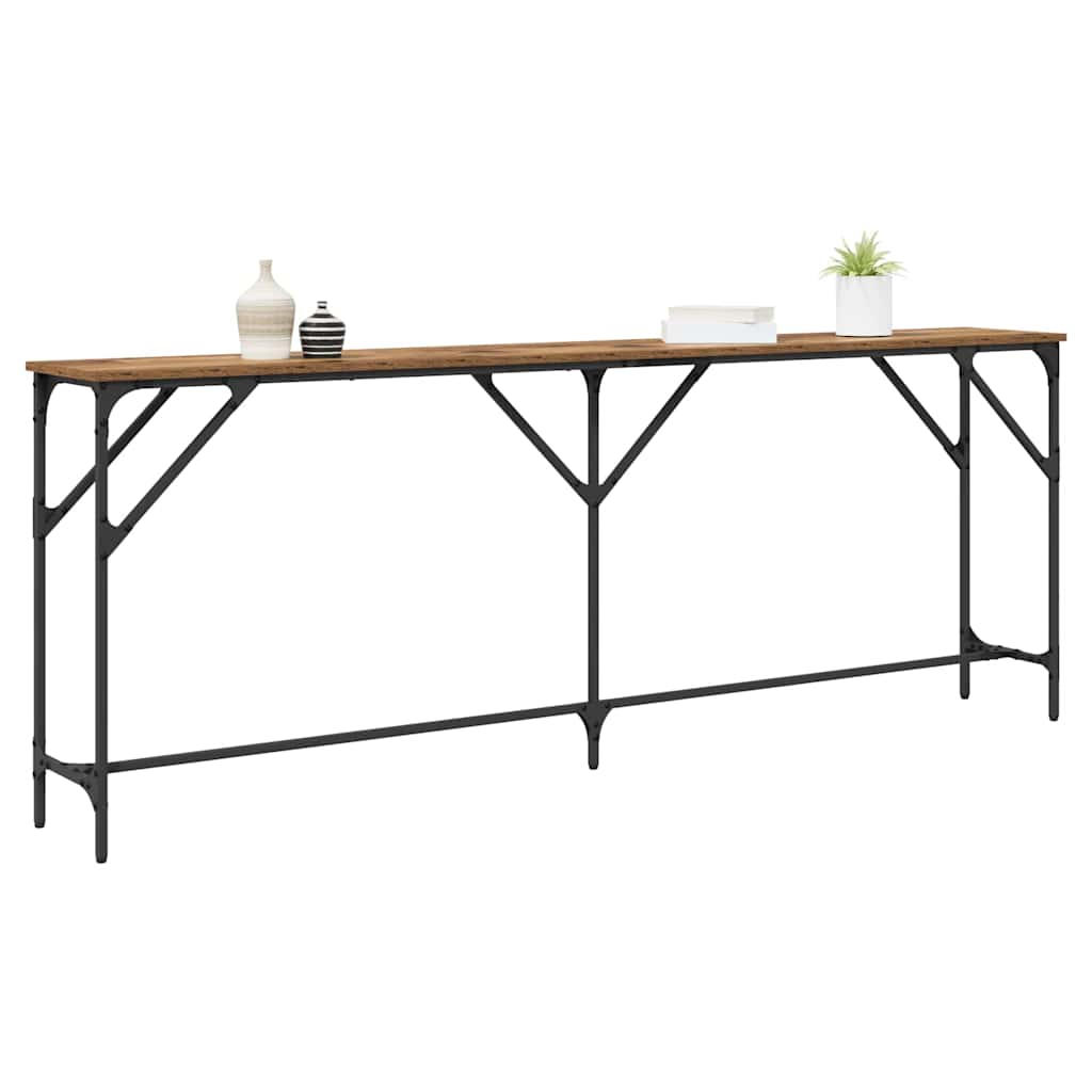Konsollbord Gammelt Tre 200x29x75 cm Konstruksjonsbord