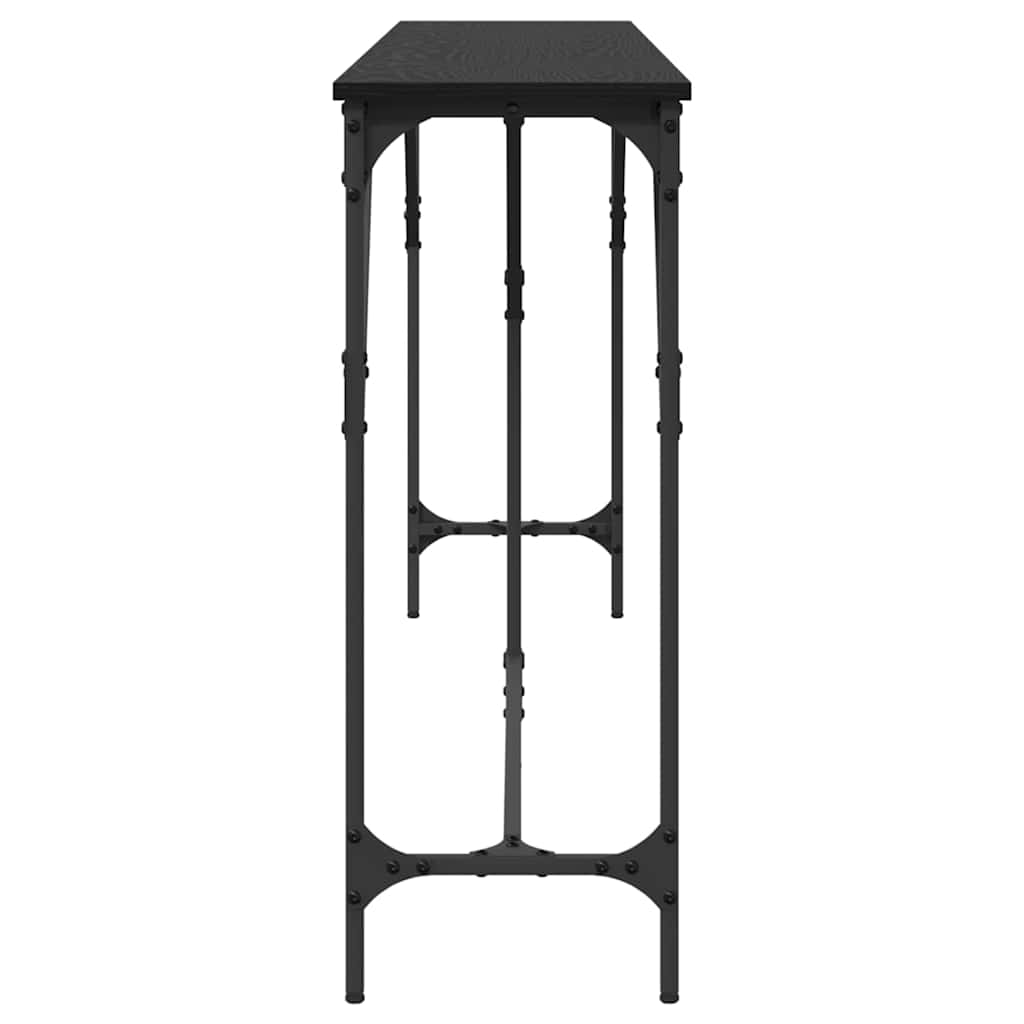 Konsollbord Svart eik 200x29x75 cm Konstruert tre
