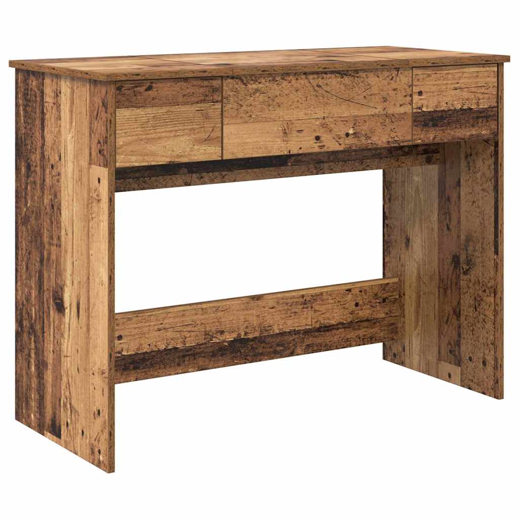 Dressingbord med speil Gamelt tre 100x45x76 cm