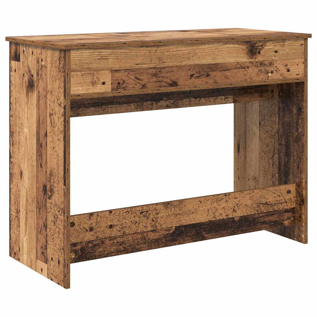 Dressingbord med speil Gamelt tre 100x45x76 cm