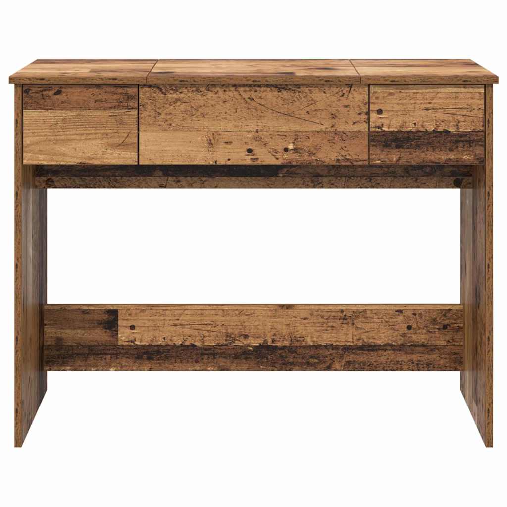 Dressingbord med speil Gamelt tre 100x45x76 cm