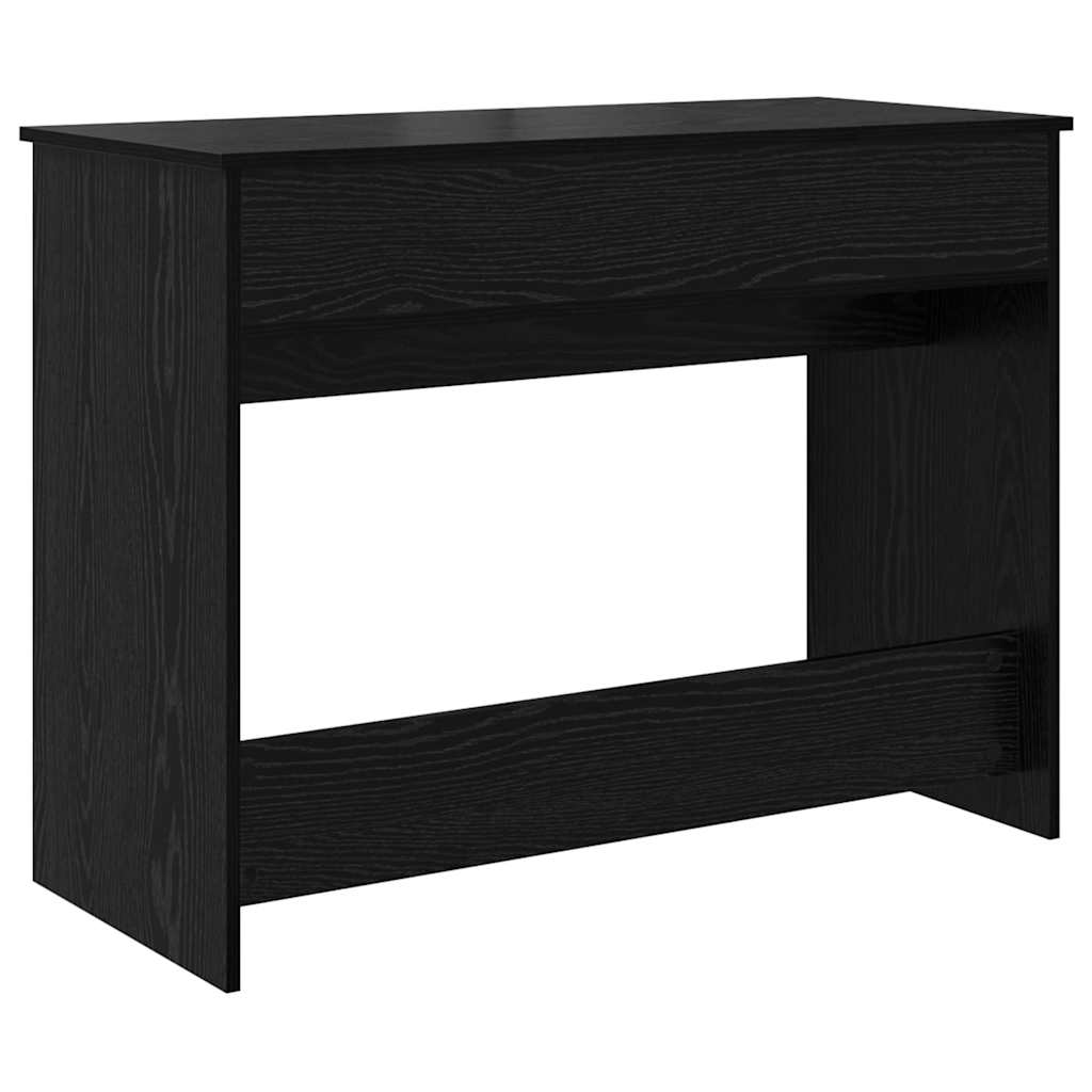Sminkebord med speil Svart Eik 100x45x76 cm