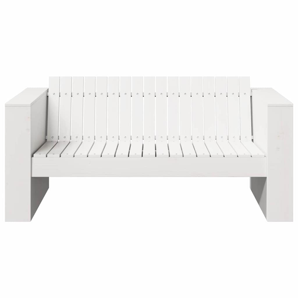 Hagemøbelsofa Hvit 134 x 60 x 62 cm Massiv furu