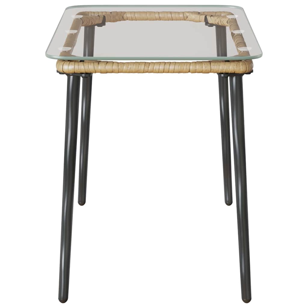 Hagebord Naturlig 80 x 40 x 45 cm Poly rattan