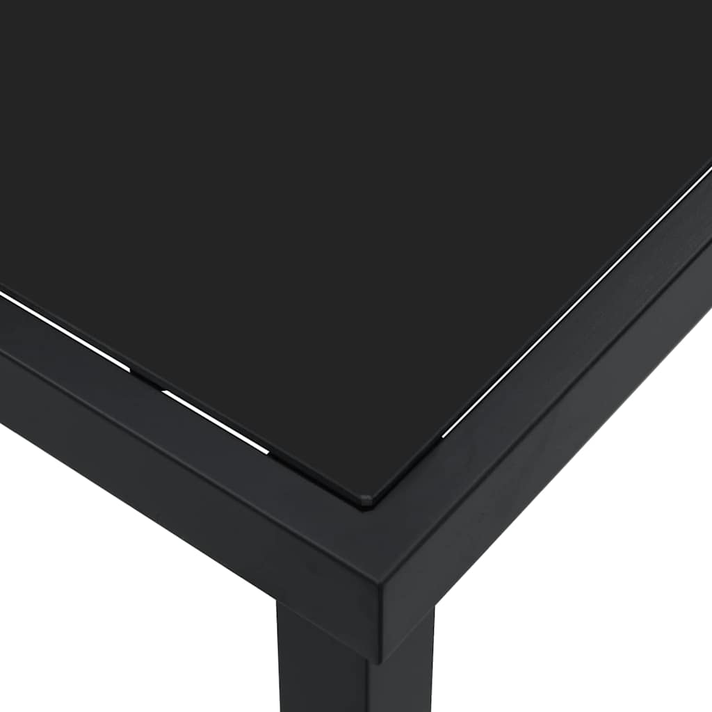 Hagebord Svart 80 x 80 x 73 cm Massivt teaktre