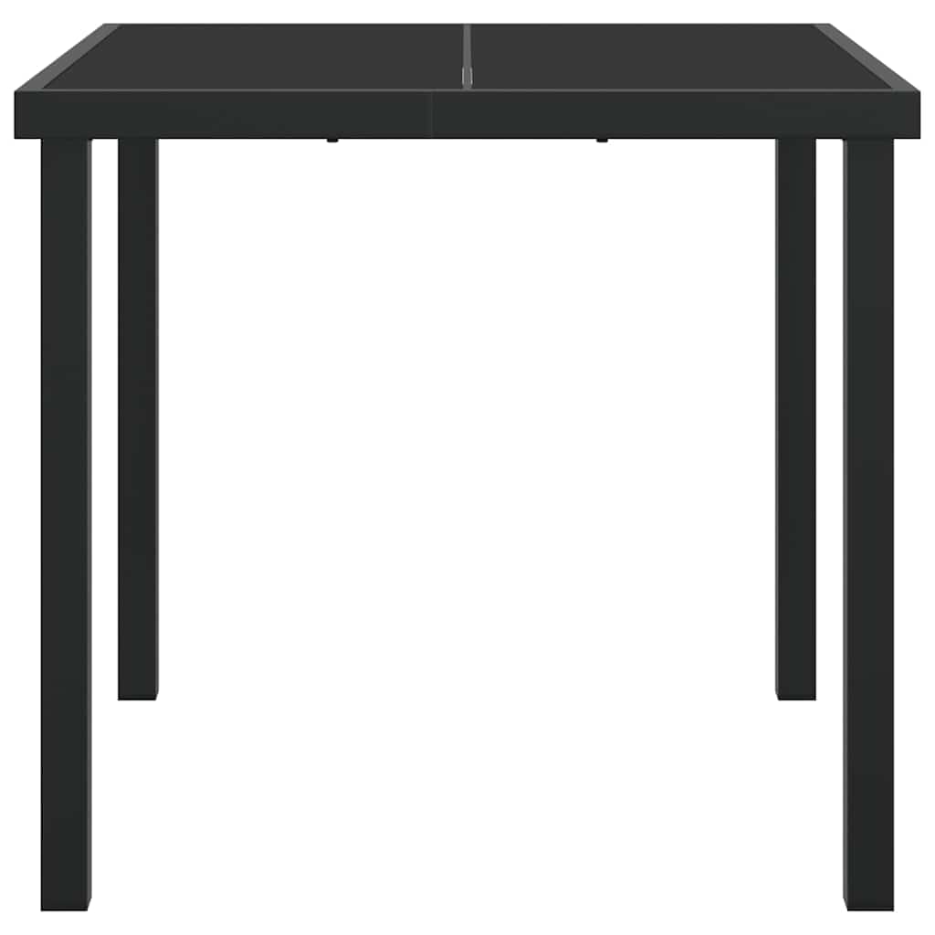 Hagebord Svart 80 x 80 x 73 cm Massivt teaktre