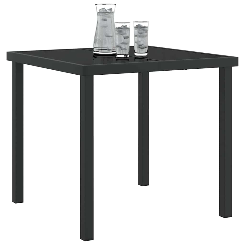 Hagebord Svart 80 x 80 x 73 cm Massivt teaktre