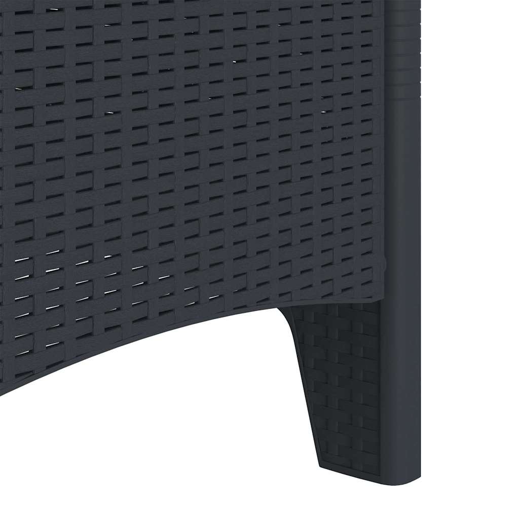 Hagemøbler med Puter 2 stk Antrasitt Poly Rattan