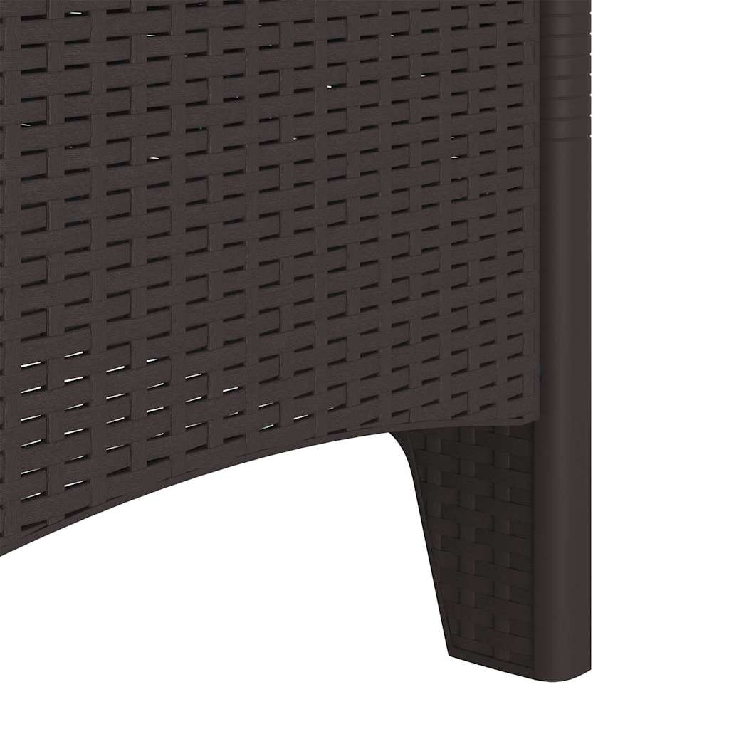 Hagemøbler med puter 4 pcs Brun Standard Polypropen