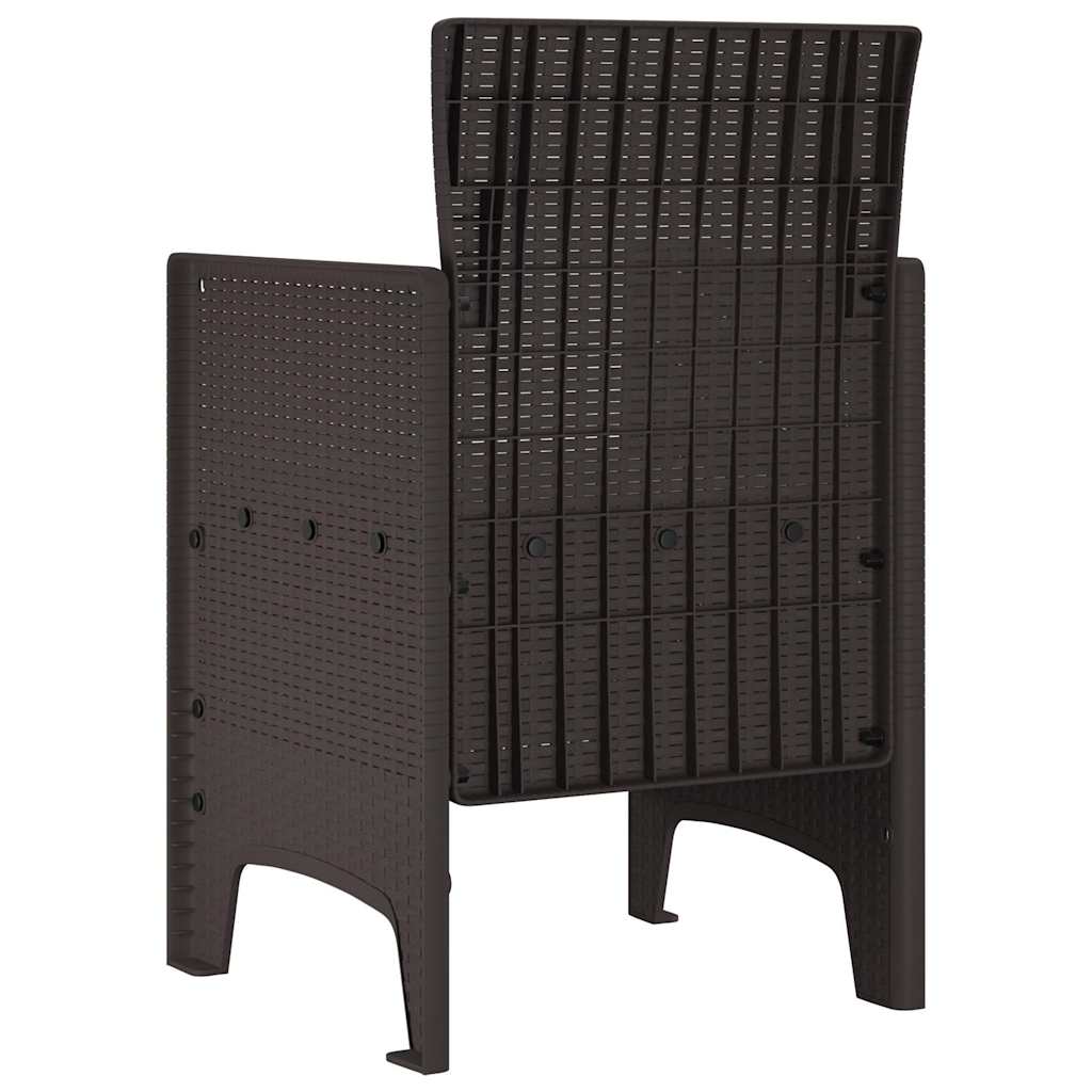 Hage Stoler 4 pcs Brun 53 x 49 x 85 cm Plast