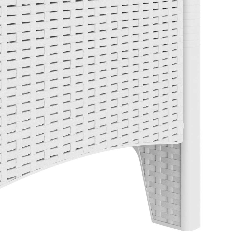 Hagemøbler med puter 4 pcs Hvit 53 x 49 x 85 cm Plast
