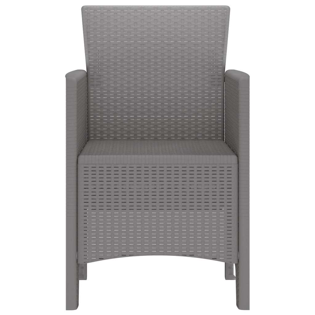 Hage Stoler 4 pcs Lysegrå 53 x 49 x 85 cm Plast