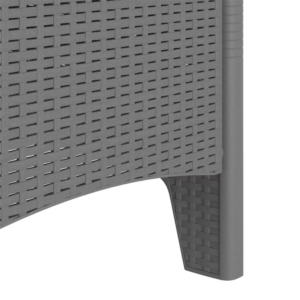 Hage Stoler med Puter 4 pcs Lysegrå 53 x 49 x 85 cm Plast