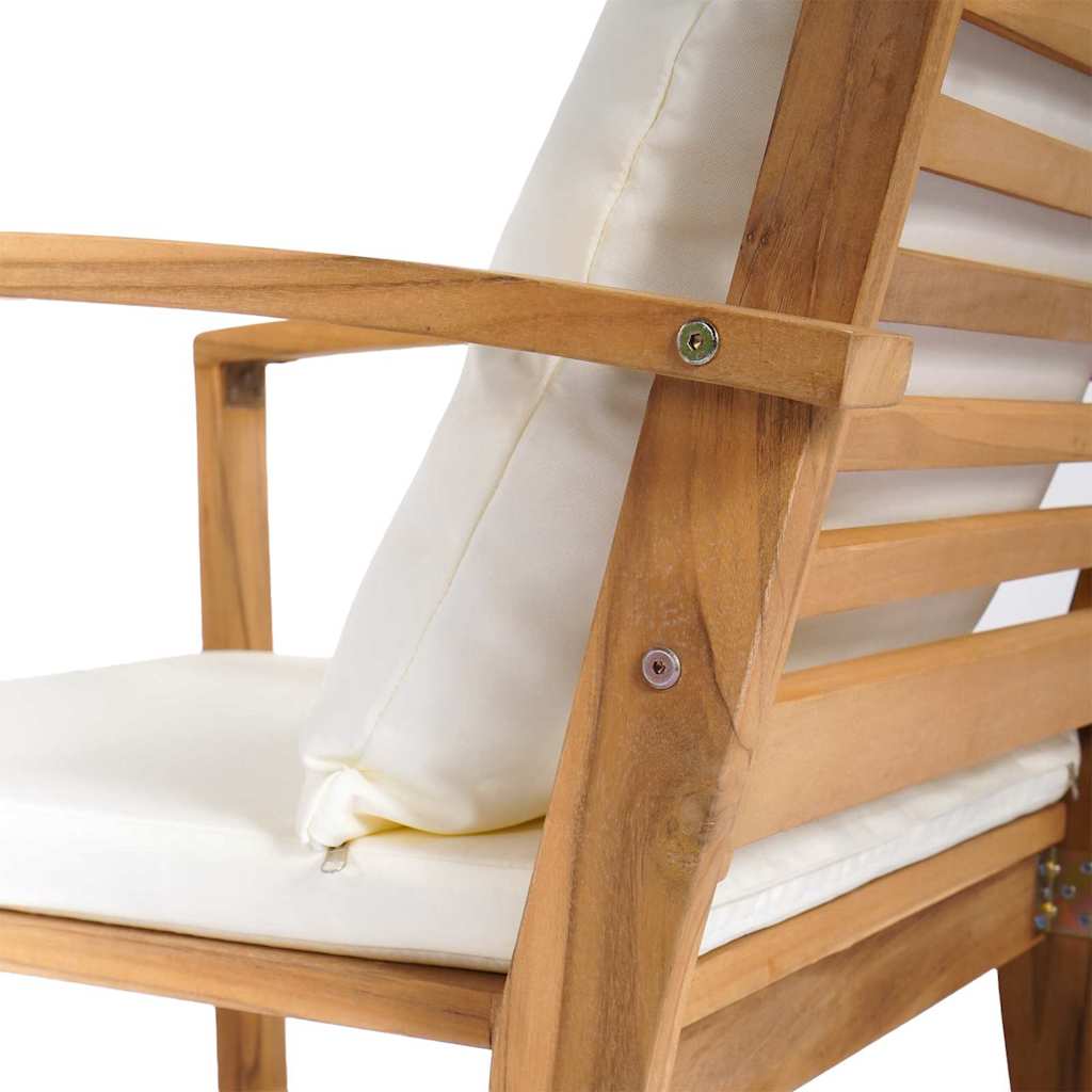 Hagesofa Set 4 pcs Naturlig Heltre teak