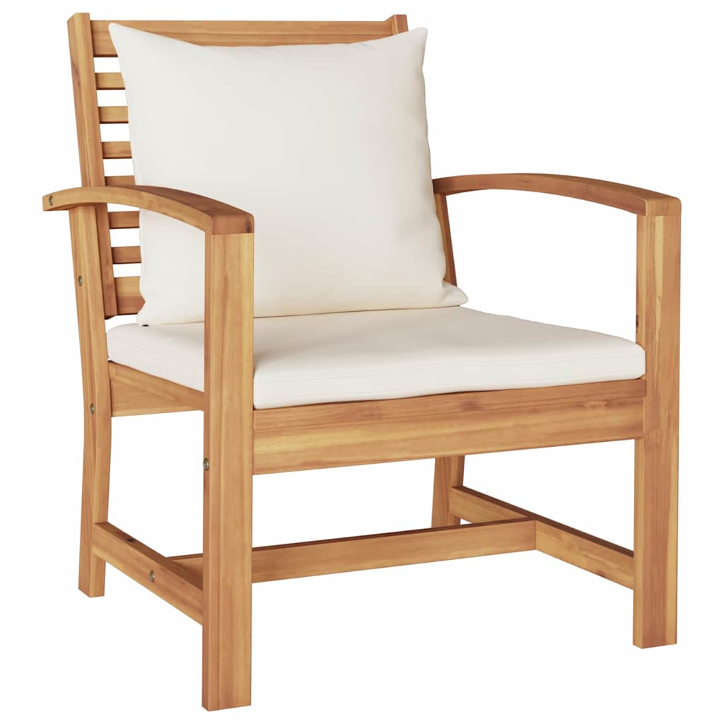Hagesofa Set 4 pcs Naturlig Heltre teak