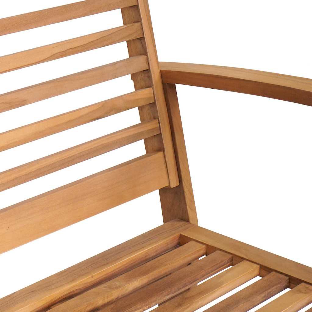 Hagesofa Set 3 pcs Naturlig Heltre teak