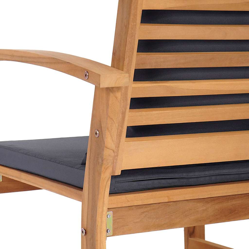 Hagesofa Set 5 pcs Naturlig Heltre teak