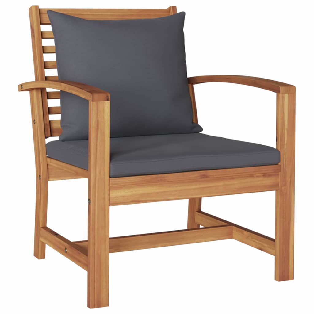 Hagesofa Set 5 pcs Naturlig Heltre teak