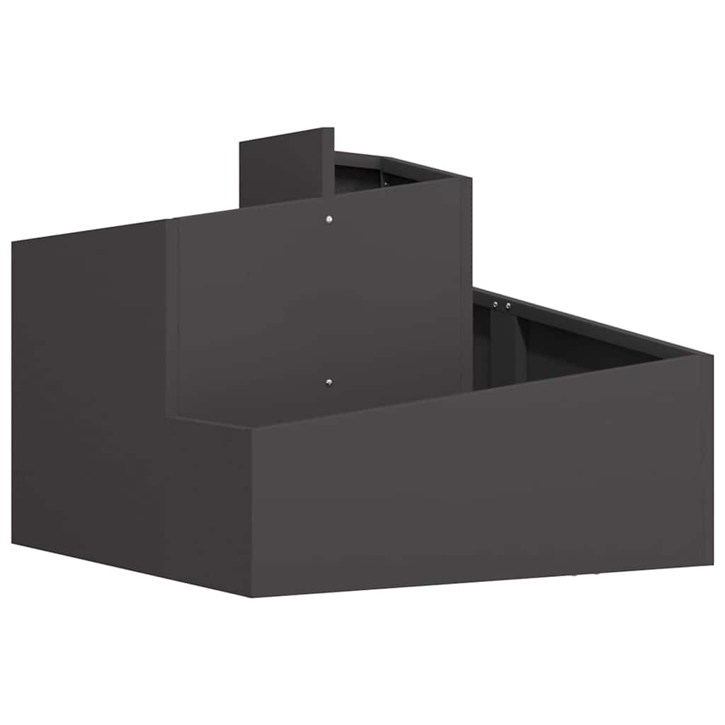 Hagepotte Svart 60x60x50 cm - Stål