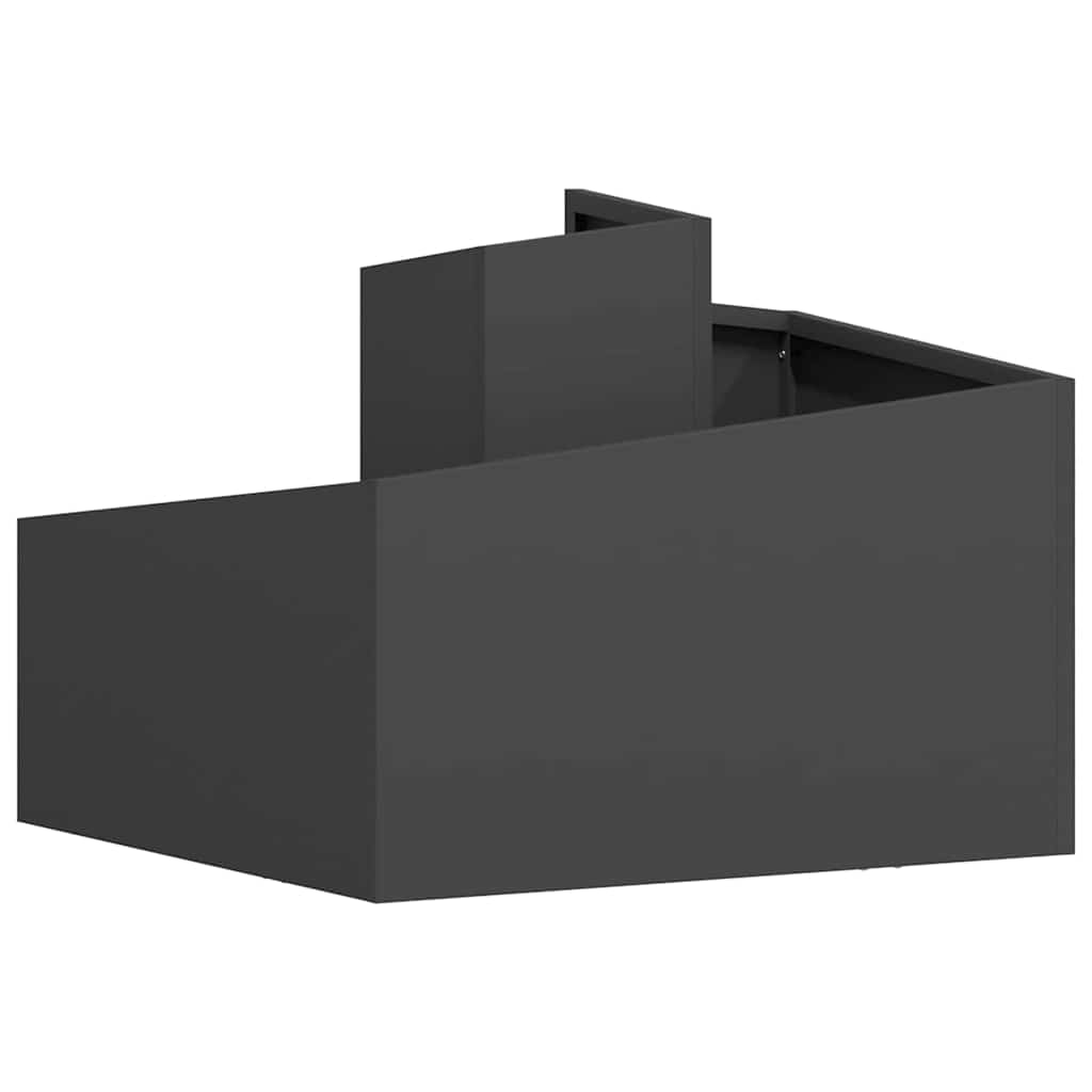 Hagepotte Svart 60x60x50 cm - Stål