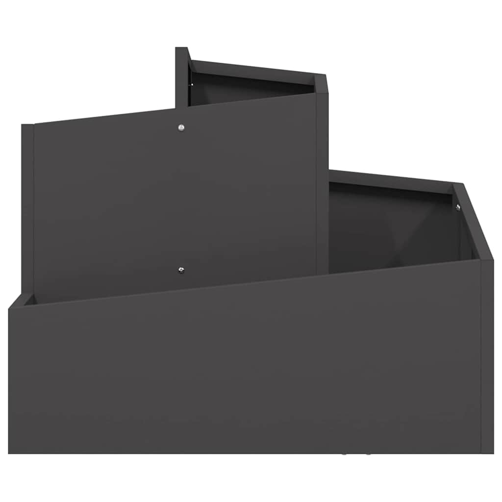 Hagepotte Svart 60x60x50 cm - Stål