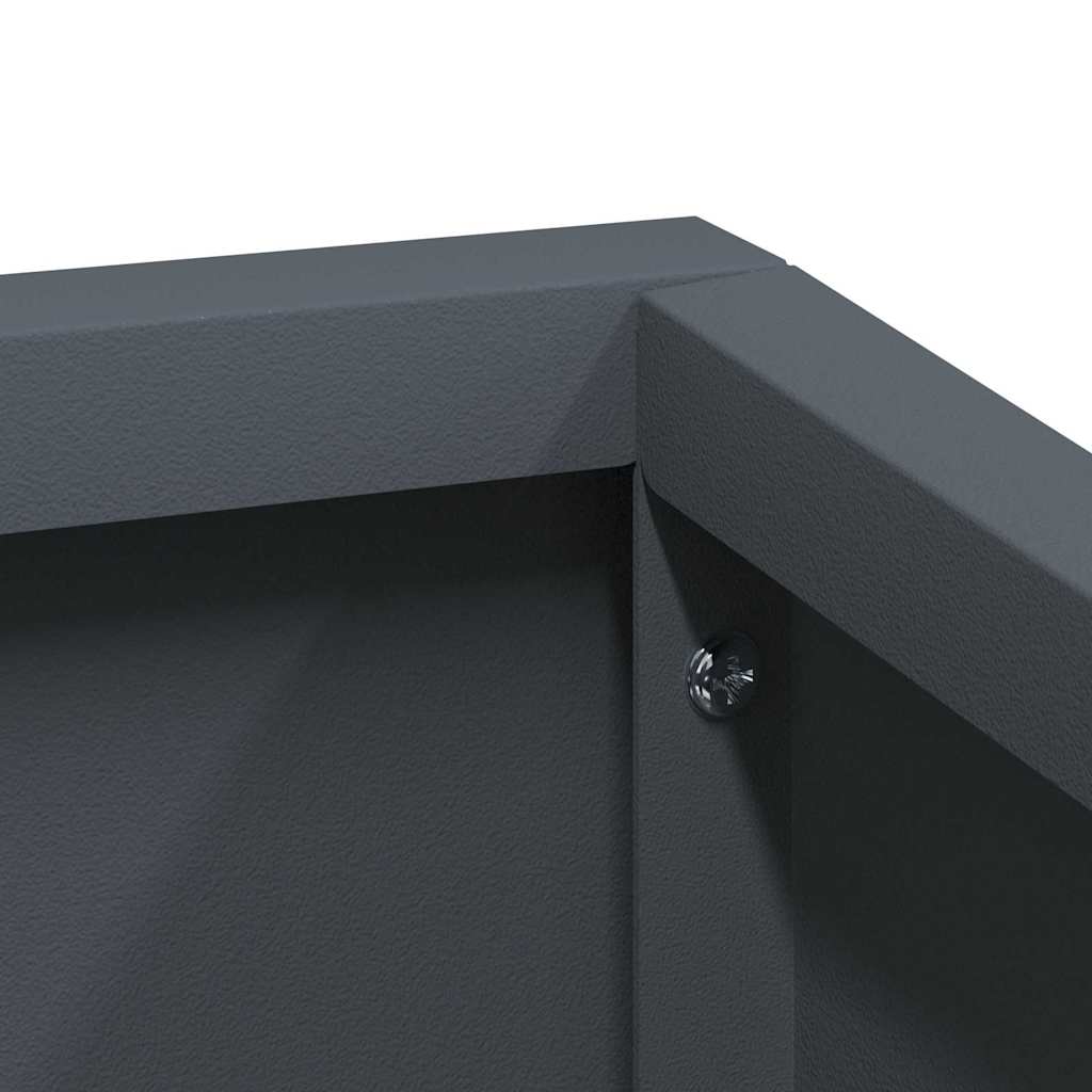 Hagepotte Antrasitt 60x60x50 cm – Stål