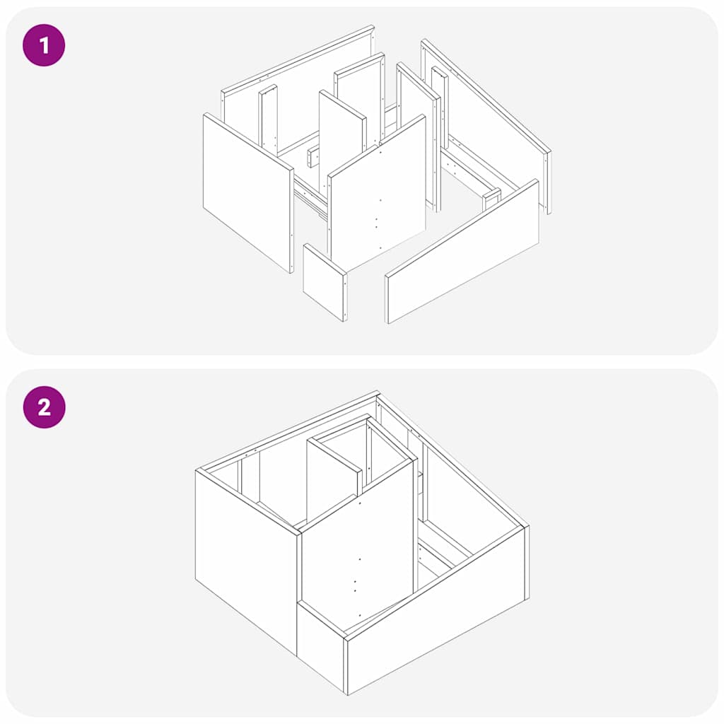 Hagepotte Antrasitt 60x60x50 cm – Stål
