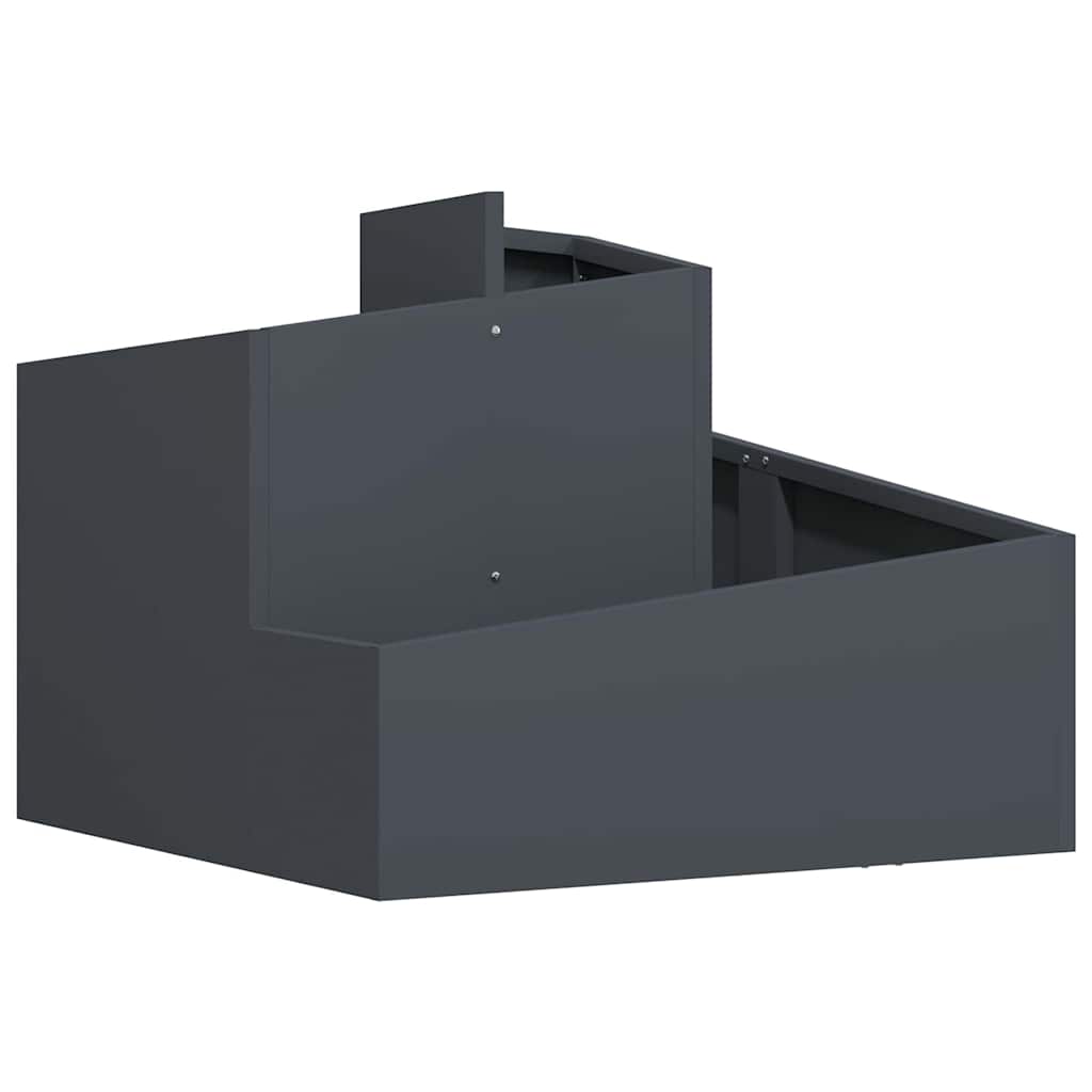 Hagepotte Antrasitt 60x60x50 cm – Stål